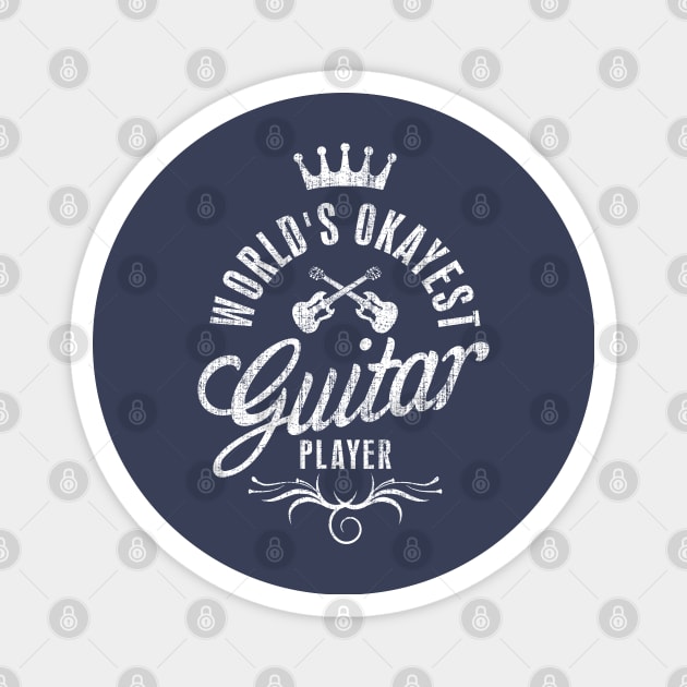 World's Okayest Guitar Player Vintage Magnet by Designkix